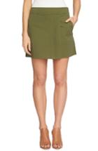 Women's 1.state Pleat Front Mini Skirt - Green