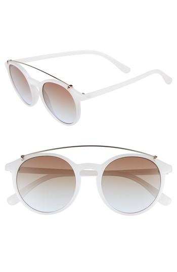 Women's Bp. Round Aviator Sunglasses - Milky White/ Gold