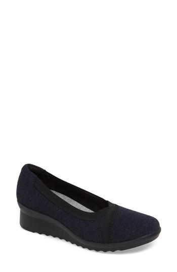 Women's Clarks Caddell Dash Wedge .5 W - Blue
