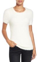 Women's Cece Eyelash Short Sleeve Pullover - White