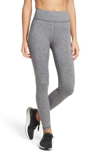 Women's Adidas Performer Climalite High Waist Leggings - Grey