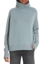 Women's Nili Lotan Mariah Funnel Neck Cashmere Sweater - Blue