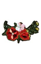 Women's Topshop Sparkle Embroidered Flower Badge