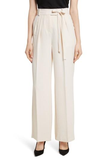 Women's Rebecca Taylor Crepe Tie Waist Pants - Ivory