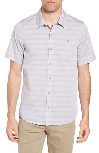 Men's Travis Mathew Comet Regular Fit Short Sleeve Sport Shirt - Grey