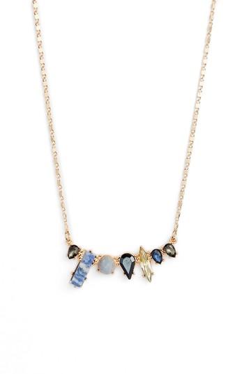 Women's Loren Olivia Lapis & Crystal Mini Statement Necklace (nordstrom Exclusive)