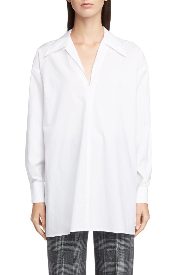 Women's Acne Studios Spread Collar Shirt Us / 34 Eu - White