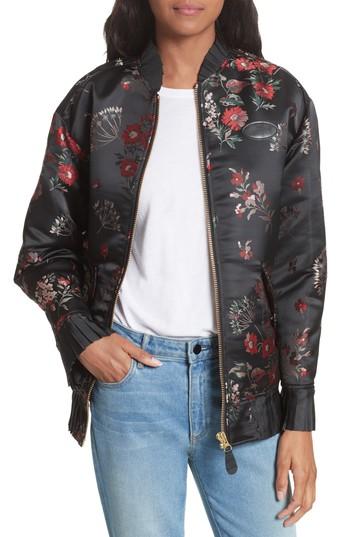 Women's Mm6 Maison Margiela Jacquard Bomber Us / 42 It - Black