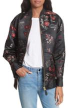 Women's Mm6 Maison Margiela Jacquard Bomber Us / 42 It - Black