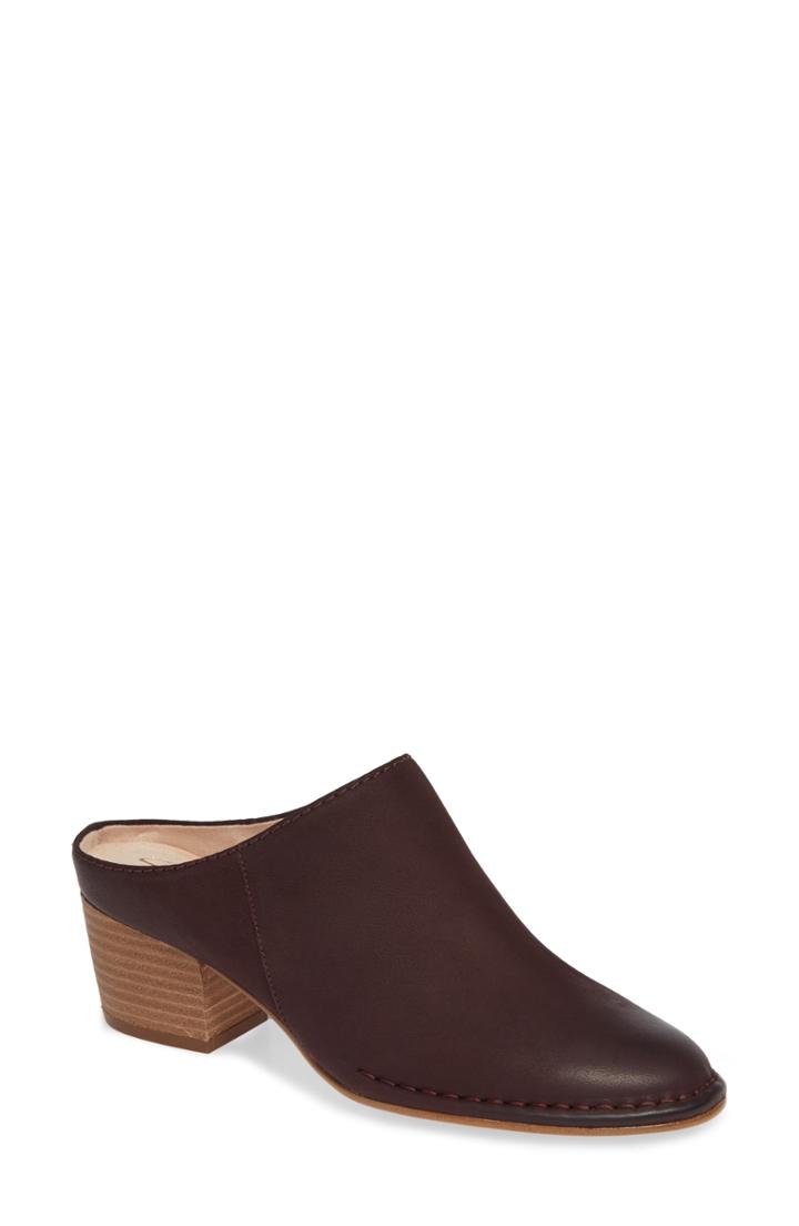 Women's Clarks Spiced Isla Mule .5 M - Burgundy