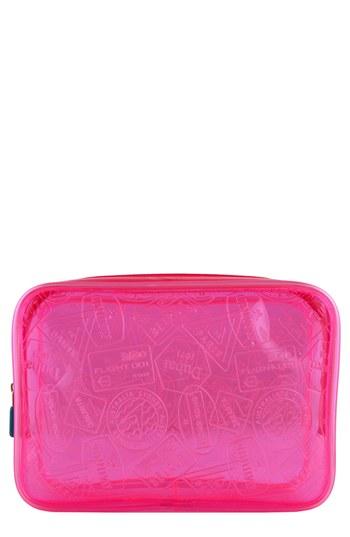 Flight 001 'x-ray' Neon Quart Bag - Pink