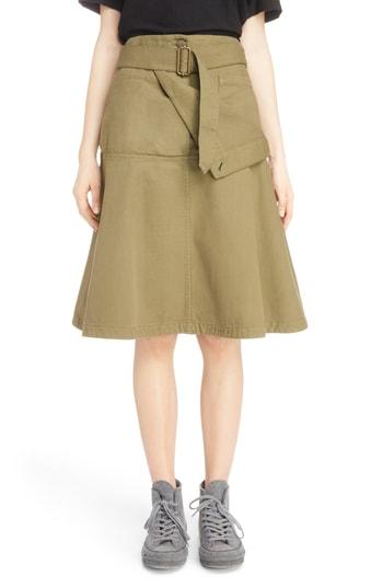 Women's J.w.anderson Fold Front Skirt Us / 8 Uk - Green
