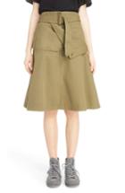 Women's J.w.anderson Fold Front Skirt Us / 8 Uk - Green