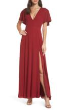 Women's Fame And Partners A-line Gown - Burgundy
