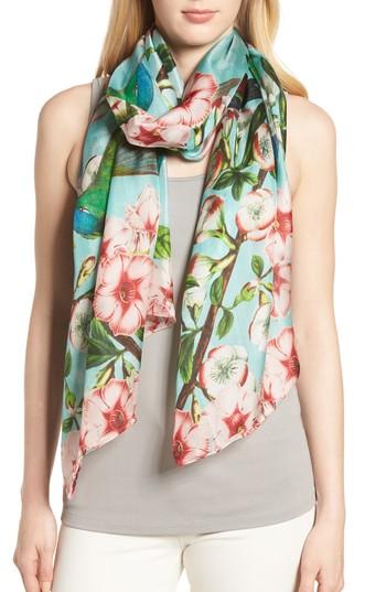 Women's Ted Baker London Nectar Long Silk Scarf, Size - Green