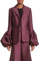 Women's Roksanda Narika Wool & Silk Jacket Us / 6 Uk - Purple