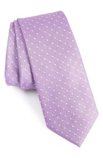 Men's 1901 Paseo Dot Silk Skinny Tie, Size - Blue