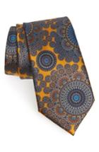 Men's Ermenegildo Zegna Quindici + Quindici Medallion Silk Tie, Size - Yellow