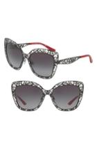 Women's Dolce & Gababana 56mm Gradient Square Sunglasses - Black