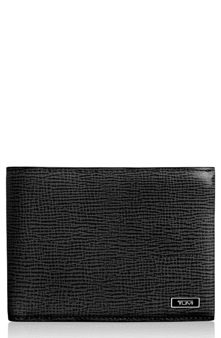 Men's Tumi Monaco Double Billfold Leather Wallet - Black