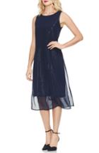 Women's Vince Camuto Sequin & Chiffon Dress - Blue