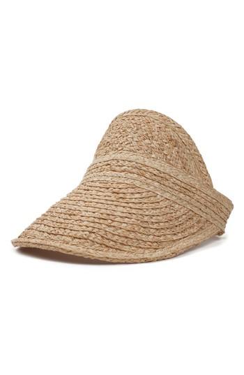 Women's Brixton Alexa Straw Visor - Brown