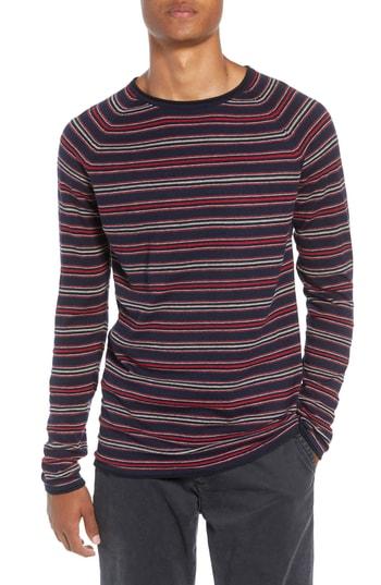 Men's Scotch & Soda Stripe Crewneck Sweater - Blue