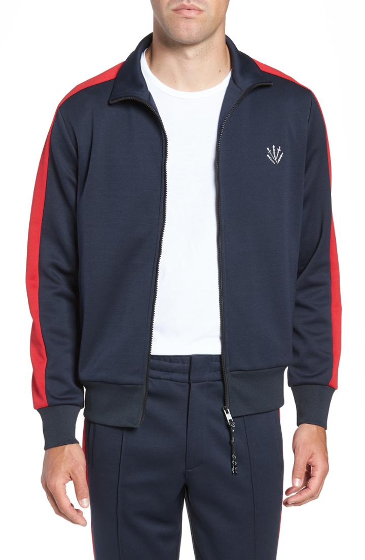Men's Rag & Bone Club Slim Track Jacket, Size - Blue