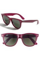 Women's Ray-ban Large Classic Wayfarer 54mm Sunglasses - Matte Red/ Green