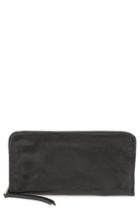 Women's Hobo Remi Calfskin Leather Zip-around Wallet - Black