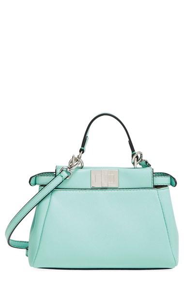 Fendi 'micro Peekaboo' Nappa Leather Bag - Blue