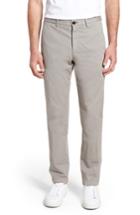 Men's Theory Zaine Patton Flat Front Stretch Solid Cotton Pants - Ivory