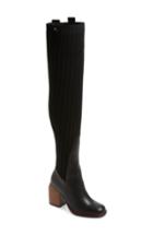 Women's Kelsi Dagger Brooklyn Over The Knee Knit Boot .5 M - Black