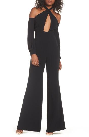Women's Jill Jill Stuart Cold Shoulder Halter Jumpsuit