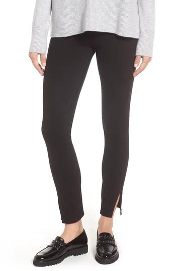 Women's Lysse Split Hem Crop Denim Leggings - Black