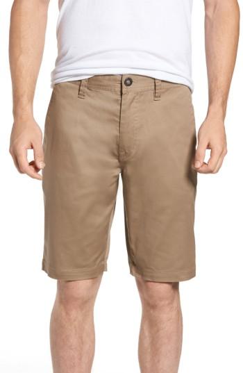 Men's Volcom 'modern' Stretch Chino Shorts - Beige