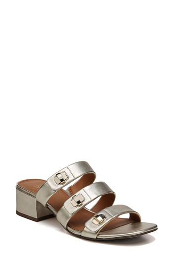 Women's Sarto By Franco Sarto Arabesque Strappy Slide Sandal M - Metallic