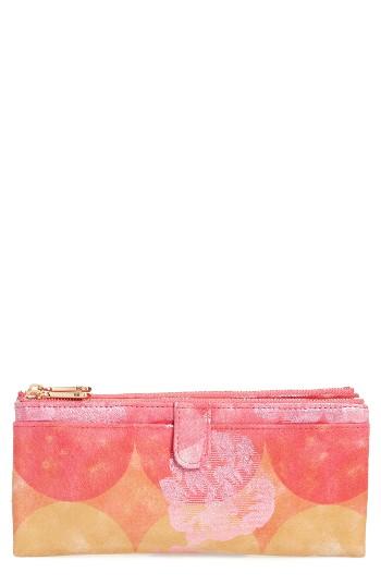 Women's Hobo 'taylor' Glazed Leather Wallet - Yellow