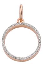 Women's Monica Vinader Naida Open Circle Diamond Pendant Charm