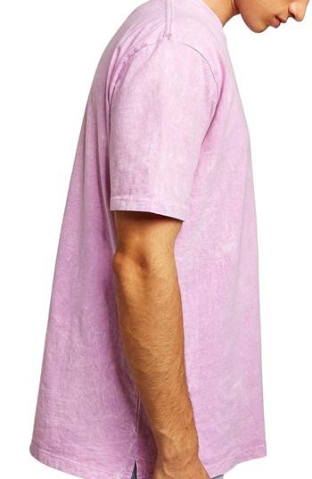 Men's Topman Acid Wash Pocket T-shirt - Pink