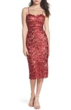 Women's Xscape Lace Midi Dress - Red