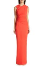 Women's Rachel Gilbert Atlas Stretch Crepe Gown - Orange