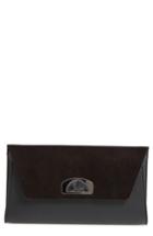 Christian Louboutin Vero Dodat Velour Suede & Leather Clutch - Brown