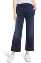 Women's Mother The Zipper Cinch Greaser High Waist Crop Wide Leg Jeans - Blue