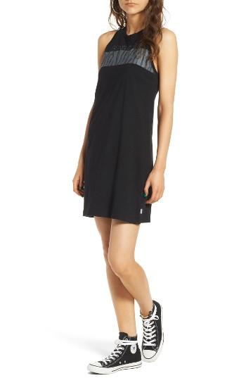 Women's Converse Zebra Panel Tank Dress - Black