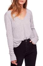 Women's Free People Rock The Boat Tee - Grey
