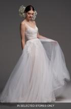 Women's Watters Avignon Lace & Tulle A-line Gown, Size In Store Only - Ivory