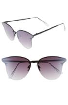 Women's Leith 61mm Rimless Cat Eye Sunglasses - Black/ Black