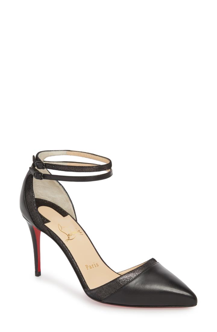 Women's Christian Louboutin Uptown Ankle Strap Pump .5us / 35.5eu - Black