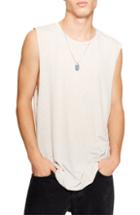 Men's Topman Acid Wash Tank - Beige